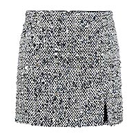 GLAMOUR SKIRT SEQUINS SILVER - Only