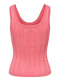 JDYBEAUTY SL GLITTER STRUC TOP KNT CALYPSO CORAL - JDY
