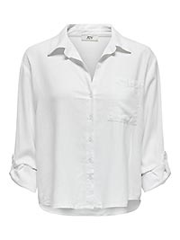 JDYCAYA LINEN LOOSE LS SHIRT BRIGHT WHITE - JDY