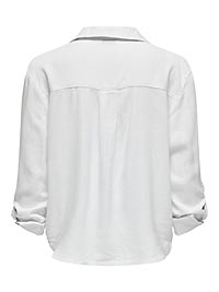 JDYCAYA LINEN LOOSE LS SHIRT BRIGHT WHITE - JDY