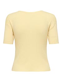 JDYGABY 24 ONECK PEARL CARDIGAN DOUBLE CREAM - JDY