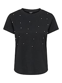 JDYHESTER LIFE SS STUD TOP JRS BLACK STUDS - JDY