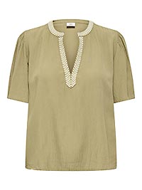 JDYLIVA 24 EMB TOP PETRIFIED OAK - JDY