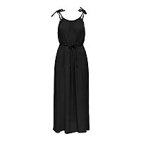 JDYLIVA LIFE STRAP MAXI DRESS BLACK WHITE EMB - JDY