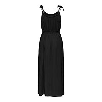 JDYLIVA LIFE STRAP MAXI DRESS BLACK WHITE EMB - JDY