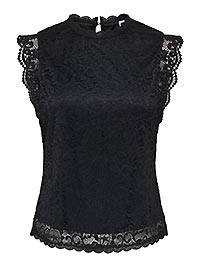 JDYLOTAS SL LACE TOP BLACK - JDY