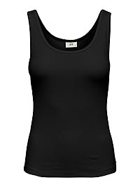 JDYLUCKY SL O NECK TOP BLACK - JDY