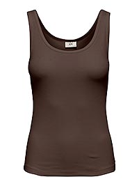 JDYLUCKY SL O NECK TOP CHICORY COFFEE - JDY