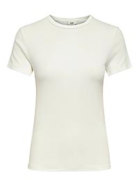 JDYLUCKY SS O NECK TOP JRS CLOUD DANCER - JDY