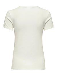 JDYLUCKY SS O NECK TOP JRS CLOUD DANCER - JDY
