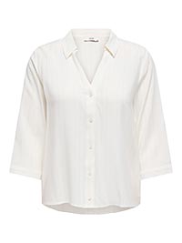 JDYLUCY 34 LUREX SHIRT WHITE GOLD - JDY