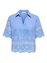 JDYMARINA 24 EMBROIDERY SHIRT WVN BLUE BONNET - JDY