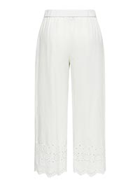JDYMARINA HW EMB ANKLE PANT CLOUD DANCER - JDY