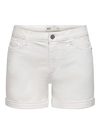 JDYMOON MW SHORTS WHITE DENIM - JDY