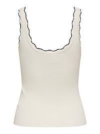 JDYNANNA SL SCALLOP EDGE TOP KNT CLOUD DANCER - JDY