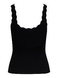 JDYNANNA SL SCALLOP EDGE TOP KNT NOOS BLACK - JDY