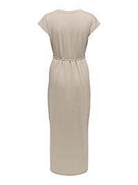 JDYROSE LIFE SS VNECK EMB DRESS CHATEAU GRAY - JDY