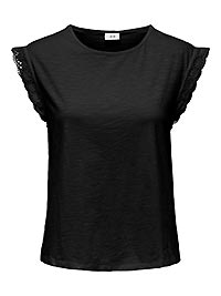 JDYSALVA LIFE SL CROCHET TOP BLACK - JDY