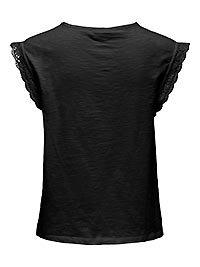 JDYSALVA LIFE SL CROCHET TOP BLACK - JDY