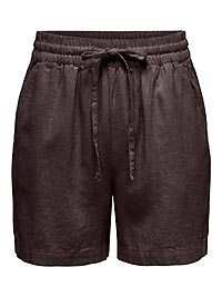 JDYSAY HW LINEN STRING SHORTS CHOCOLATE TORTE - JDY