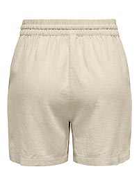 JDYSAY HW LINEN STRING SHORTS OATMEAL MELANGE - JDY