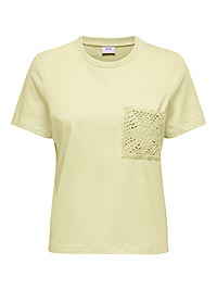 JDYSELMA CROCHET POCJET TOP DOUBLE CREAM - JDY