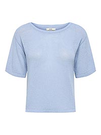 JDYSHINE LIFE SS PULLOVER KNT POWDER BLUE MEL - JDY