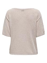 JDYSHINE LIFE SS PULLOVER KNT TAPIOCA - JDY