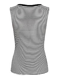 JDYSISSY SL PLACKET TOP CLOUD DANCER BLACK - JDY