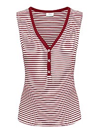 JDYSISSY SL PLACKET TOP CLOUD DANCER RHUBARB - JDY