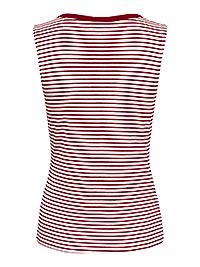 JDYSISSY SL PLACKET TOP CLOUD DANCER RHUBARB - JDY