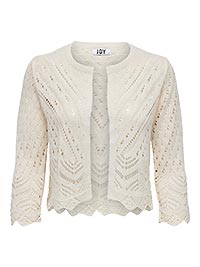 JDYSUN 34 CROPPED CARDIGAN EGGNOG - JDY