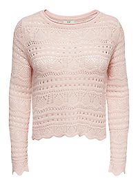 JDYSUN LAY LS BOATNECK PULLOV PINK DOGWOOD - JDY