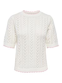 JDYTIKKA 24 ONECK CONTRAST PULL KNT CLOUD PINK - JDY
