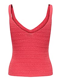 JDYTROPICA SL VNECK TOP CALYPSO CORAL - JDY