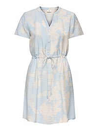 JDYTROYA LIFE SS V SHORT DRESS POWERBLUE - JDY
