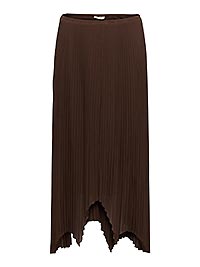 JDYUSO ASSYMMETRIC PLISSE SKIRT CHICORY COFFEE - JDY