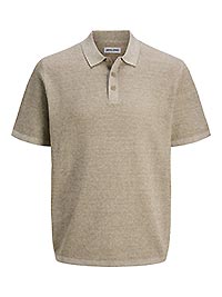 JJEGEORGE KNIT POLO SS SN CORIANDER - Jack & Jones