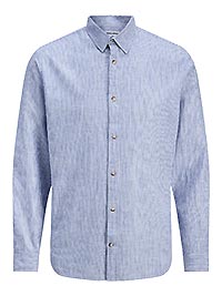 JJESUMMER LINEN BLEND SHIRT INFINITY STRIPES - Jack & Jones
