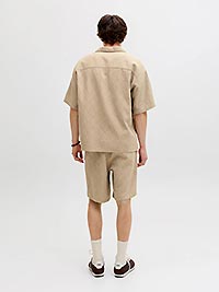 JORMONTAUK WAVY TEXTURE SHIRT CROCKERY - Jack & Jones