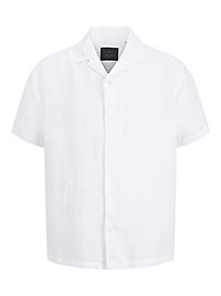 JPRBLALAWRENCE LINEN RESORT BRIGHT WHITE - Jack & Jones