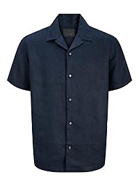JPRBLALAWRENCE LINEN RESORT SHIRT NIGHT SKY - Jack & Jones