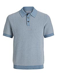 JPRBLUKINGSLEY KNIT POLO SS LN ASHLEY BLUE - Jack & Jones
