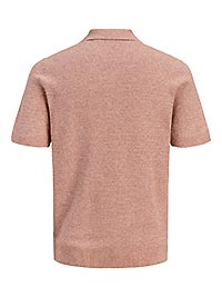 JPRBLURILEY KNIT POLO SS SN AMBER BROWN TWIST - Jack & Jones
