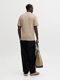 JPRBLURILEY KNIT POLO SS SN LEMON PEPPER - Jack & Jones