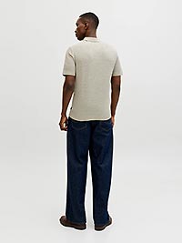 JPRBLURILEY KNIT POLO SS SN MERMAID TWIST - Jack & Jones