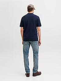 JPRBLURILEY KNIT POLO SS SN SKY CAPTAIN - Jack & Jones