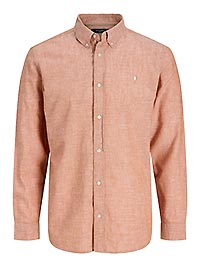 JPRBLUSUMMER LINEN BL SHIELD LS AMBER BROWN - Jack & Jones