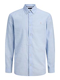 JPRBLUSUMMER LINEN BL SHIELD LS CHAMBRAY BLUE - Jack & Jones