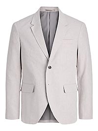 JPRMARTIN SUMMER BLZ LINEN LIGHT GREY MELANGE - Jack & Jones